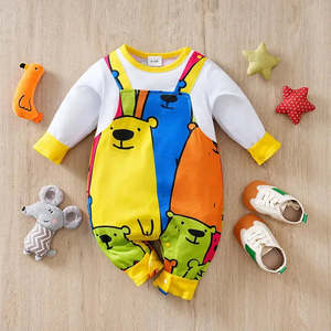 Conjuntos de Ropa para Bebé con Estampado de Dibujos Animados de Osito, Mameluco Beb Peto - Product Image 3