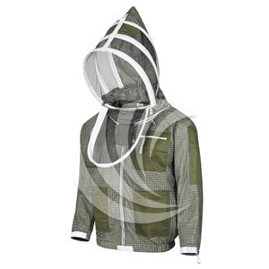 Chaqueta de Seguridad para Apicultura al por Mayor con Ventilación Transpirable Verde y Protección de Capucha, Ropa Cómoda para Apicultores - Product Image 1