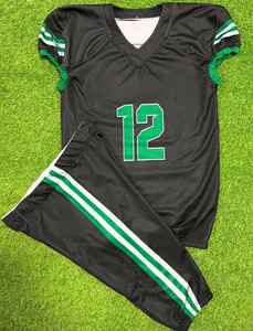 Uniformes de football américain de jeunesse de sublimation conçus sur mesure de la plus haute qualité pantalon intégré en jersey sergé - Product Image 4
