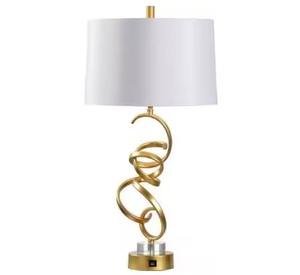 Lampe de table en métal de luxe pour la décoration de la maison, lumière de chevet moderne, élégante lampe de table en fer pour les intérieurs - Product Image 1