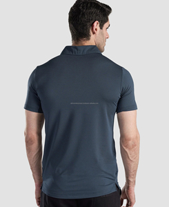 Camisa de punto personalizada para hombre, estilo hip hop, con botones, manga corta, transpirable, 100% poliéster, venta al por mayor, MOQ bajo - Product Image 3