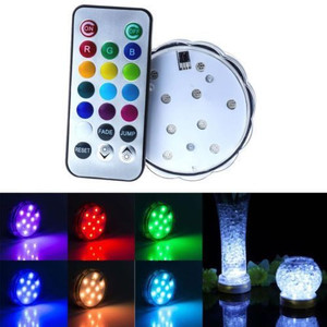 LED14 - Base lumineuse LED blanche avec télécommande RGB - 2.7 - Product Image 2