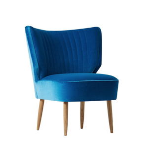 Silla moderna de lujo para el hogar, mueble azul de ocio para comedor, Hotel y sala de estar de madera - Product Image 3