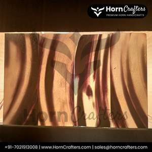 Plaques en corne de buffle couleur ligne complète (noir et blond) 100% corne naturelle pour lunettes - Product Image 5