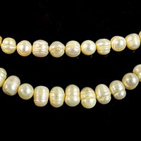 Perles de culture d'eau douce jaunes 10-12 mm, perles naturelles en forme de pomme de terre, perles en vrac pour la fabrication de bijoux, perles jaunes, brin de 15 pouces