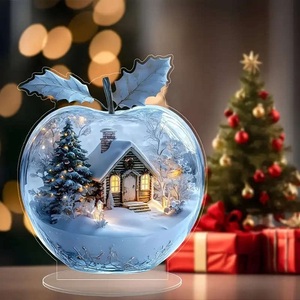 Mini Árbol de Navidad Acrílico Moderno con Impresión UV ZY, Decoración Creativa de Alta Gama para Escritorio, Hogar, Fiestas Navideñas y Acción de Gracias - Product Image 4