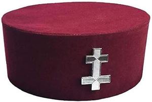 Gorro de Corona de Logia Azul para Maestro Masón con Forro Morado - Sombrero Masónico de Terciopelo - Product Image 3