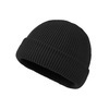 Gorro de invierno de mezcla de lana de alta calidad Boos Skully negro barato con logotipo personalizado Hempbeanie Fisherman Beanie - Product Image 5