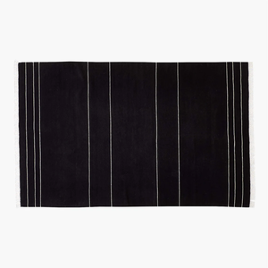 Handwoven Wool <b>Rugs</b> Modern Wool <b>Black</b> White <b>Rug</b> <b>Living</b> <b>Room</b> Kids <b>Room</b> Kitchen <b>Rug</b> - Product Image 1