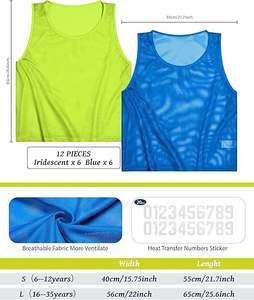 Mesh <b>Training</b> <b>Bibs</b> Printed Lightweight Breathable Waterproof Quick Dry Sports Vest for Soccer Basketball Team Practice - Product Image 6