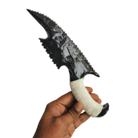 Obsidienne noire couteau Antique lame de poignard fabriqué à la main cristal arme outil de Protection spirituelle décor métaphysique cadeau symbolique