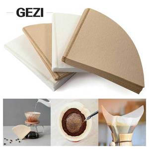 Thương mại thân thiện với môi tre tái sử dụng kim loại Hữu Cơ chưa tẩy trắng phân hủy sinh học 4 Cone V hình dạng nhanh dòng chảy cà phê bộ lọc cho các quán cà phê - Product Image 4