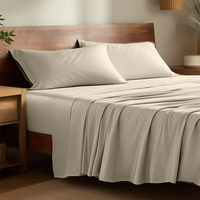 Ensemble de literie moderne de haute qualité 300tc, solide et rafraîchissant, certifié Oeko-Tex 100%, en bambou
