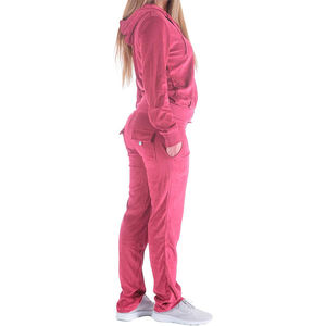 Conjunto Deportivo Informal con Logotipo Personalizado OEM, Sudadera Corta Lisa y Pantalones Deportivos de Dos Piezas para Mujer - Product Image 2