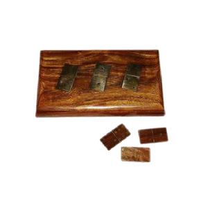 2025 artisanat indien en gros personnalisé jeu en bois dominos boîte de haute qualité nouveau Design pour la maison décorative voyage dominos ensembles - Product Image 2