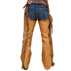 Vente en gros à prix réduit Chaps en cuir pour hommes délavés Design sur mesure Chaps en cuir respirant de dernière génération pour hommes - Product Image 3