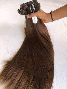 Exportación 100% de alta calidad de visón camboyano templo indio virgen 20 ''Color #4 extensiones de cabello de paquete recto proveedor de donante único - Product Image 5