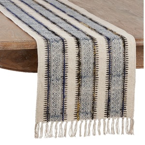 ผ้าคาดโต๊ะสำหรับงานแต่งงานรุ่นหรูหรา,ผ้าลินินทรง Uni Table Runner สำหรับบ้านดีไซน์ครึ่งตัว - Product Image 5