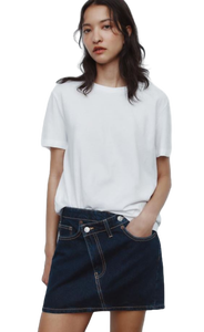 กระโปรงสั้นผ้ายีนส์สำหรับผู้หญิงอินเทรนด์อเนกประสงค์และสะดวกสบายเหมาะสำหรับชุดลำลองสไตล์สตรีทเครื่องแต่งกายฤดูร้อนในชีวิตประจำวัน - Product Image 4