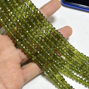 Cuentas de forma Rondellel facetadas de vesuvianita rara, cuentas de piedras preciosas de vesonita natural, suministros de abalorios al por mayor - Product Image 3