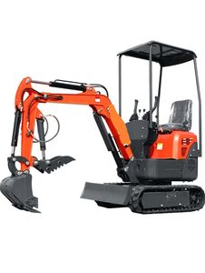 NUEVA Miniexcavadora Roja de 1.2 Toneladas de Uso Pesado, Equipada con Motor de 13.5 Caballos de Fuerza, Orugas de Goma, Servicios de Descarga de Cuatro Patas 2026 - Product Image 3