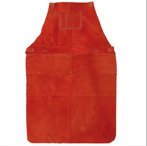Tablier de soudage fendu de vache dorée Offre Spéciale et tablier de travail résistant au feu en vêtements en cuir pour vêtements de sécurité - Product Image 1