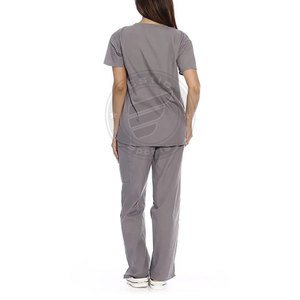 Uniforme de Enfermería Médica de color sólido, manga corta, cuello en V, precio barato, uniforme de enfermería - Product Image 2