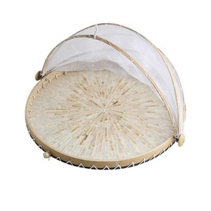 Cesta de almacenamiento de bambú de alta calidad con elegante tapa de mimbre hecha a mano Vietnam Características cómodas asas de almacenamiento para uso en exteriores - Product Image 6