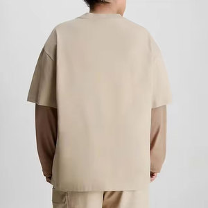 เสื้อยืดแขนคู่ยอดนิยมสำหรับผู้ชาย แบบสั่งทำพิเศษ ผ้าสองชั้น 100% คอตตอน เป็นมิตรกับสิ่งแวดล้อม แห้งเร็ว ระบายอากาศได้ดี คุณภาพสูง - Product Image 2