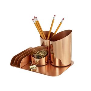 Metal Pen Holder Divider Slots for <b>Desk</b> Organization-Multipurpose Stationery Organizer for <b>Home</b> Hotel Restaurant Use Waterproof - Product Image 1