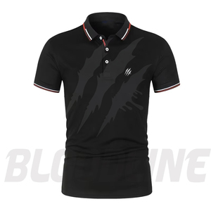 Chemise Homme Rouge à Manches Courtes Bloodline avec Logo Imprimé Numérique sur le Devant, Coupe Classique Formelle, Tissu Oxford en Coton Respirant - Product Image 6