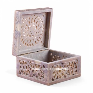 Caja tallada de esteatita de diseño Premium hecha a mano, limpia y fina, Natural, con uso artístico de primera clase para artículos de caja de almacenamiento de joyas - Product Image 6