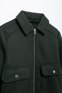 Chaqueta de estilo grueso con decoración de botones bordados de un solo pecho y cuello vuelto de manga larga a la moda informal para mujer - Product Image 4