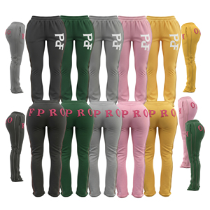 Fabricante de ropa personalizada de alta calidad French Terry Heavy Weight DTG pantalones ajustados impresos para pantalones de hombre personalizados para mujeres - Product Image 1