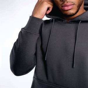Sweat à capuche de fitness personnalisé pour hommes, coupe ajustée, design uni, technique brodée, impression bouffante, caractéristique anti-rétrécissement, musculation, entraînement de gymnastique - Product Image 5