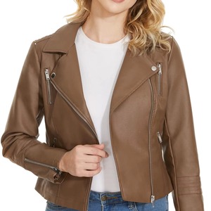 เสื้อแจ็กเก็ตหนังแท้ระบายอากาศได้ดีสำหรับผู้หญิงมาใหม่ล่าสุดผ้าคอตตอนย้อมสีธรรมดาพิมพ์โลโก้ได้ตามต้องการสำหรับฤดูหนาว2025 - Product Image 5