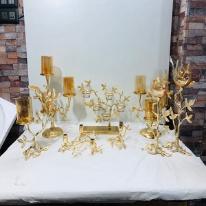 เชิงเทียนแก้วใส่เทียนพร้อมขาตั้งโลหะลายดอกไม้สำหรับตกแต่งบ้านรอมฎอน Diwali ของขวัญคริสต์มาส - Product Image 5