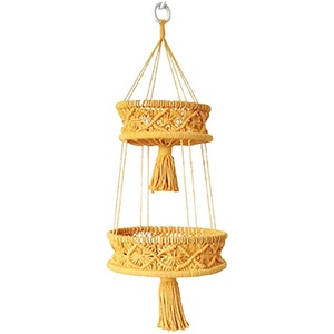 Hot Customization Macrame Small Basket With Handle Easy To Carry <b>Kitchen</b> Accessories Fruits <b>Vegetables</b> <b>Storage</b> Basket Holder - Product Image 6