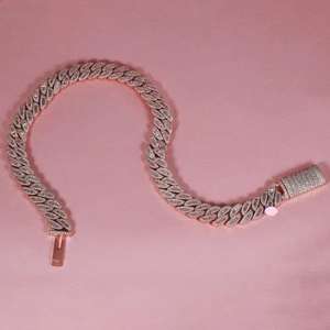 Cadena Cubana de Plata de Ley 925 con Moissanita Color D VVS1, Corte Brillante, Magnífica Joyería Hip Hop para Regalos - Product Image 6