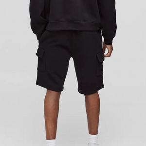 2025 personalizado DTF impreso Logo ecológico High Street cuarto de longitud pantalones cortos para hombre bolsillos laterales cuerda único Color sólido de gran tamaño - Product Image 6