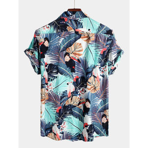 Camisas de algodón estampadas personalizadas con diseños de calles urbanas para hombres Camisas de algodón estampadas para hombres con estampados de tipografía artística - Product Image 2