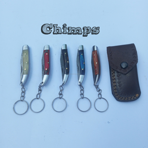 Couteau de poche pliant mini porte-clés en acier Damas avec manche en bois, idéal pour le camping, petit format, pas cher, vente chaude - Product Image 6