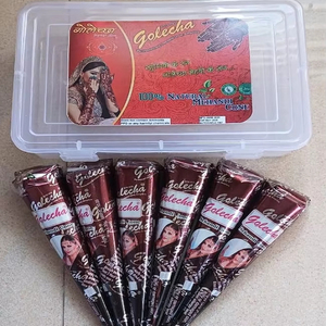 Cône au henné naturel Golecha paquet de 6 pièces | 25 g chacun | Cône au henné brun naturel - Product Image 1