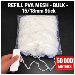Recharge de filet PVA 15/18mm 50 000m en vrac, écologique, soluble dans l'eau, pour présentation d'appâts, pêche à la carpe en eau douce, filet hermétique - Product Image 2