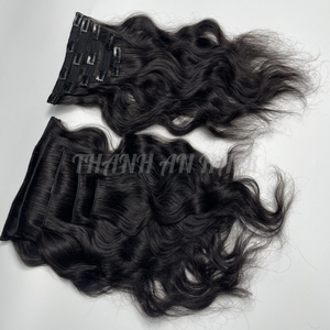 Produit à évolution rapide 2025 Extensions de cheveux à clipser lisses et soyeux en gros qualité supérieure 100% vrais cheveux humains pour les femmes noires - Product Image 3