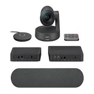 GOOD NEW Log itech Rally Plus UHD 4K Conference <b>Camera</b> System with Dual-Speakers and <b>Mic</b> Pods Set - Product Image 4