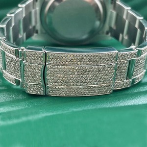 Venta caliente White Iced Out Moissanite Diamond Watch Movimiento automático Hip Hop estilo reloj Ocasiones especiales disponibles para la venta - Product Image 3