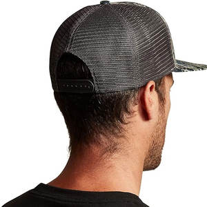 Gorras de béisbol deportivas de malla Snapback de 6 paneles personalizadas, sombreros de camionero de camuflaje de pato, Parche de cuero a la moda para ciclismo, Playa y exteriores - Product Image 3