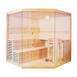 Venta de fábrica 4 personas interior Hemlock sauna madera tradicional baño de vapor sauna con calentador Harvia - Product Image 4