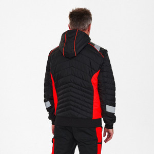 Hi Vis Long Sleeve Construction Winter Work Safety <b>Reflector</b> Jacket Breathable Black Custom Logo Wholesale Fluorescent - Product Image 2